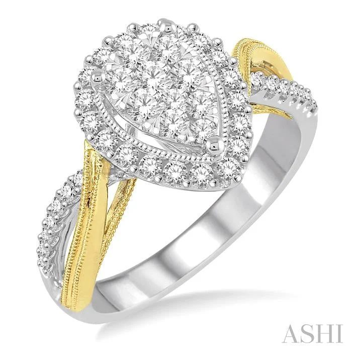Limited-Time Offer On Elegant Jewelry Pieces PEAR SHAPE HALO LOVEBRIGHT DIAMOND RING