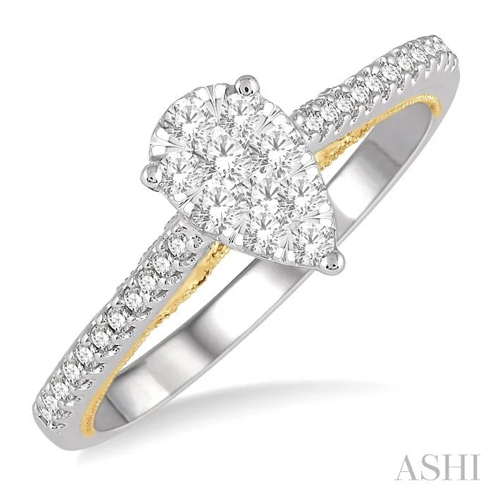 Make Your Outfit Shine With Discounted Jewelry PEAR SHAPE LOVEBRIGHT ESSENTIAL DIAMOND ENGAGEMENT RING