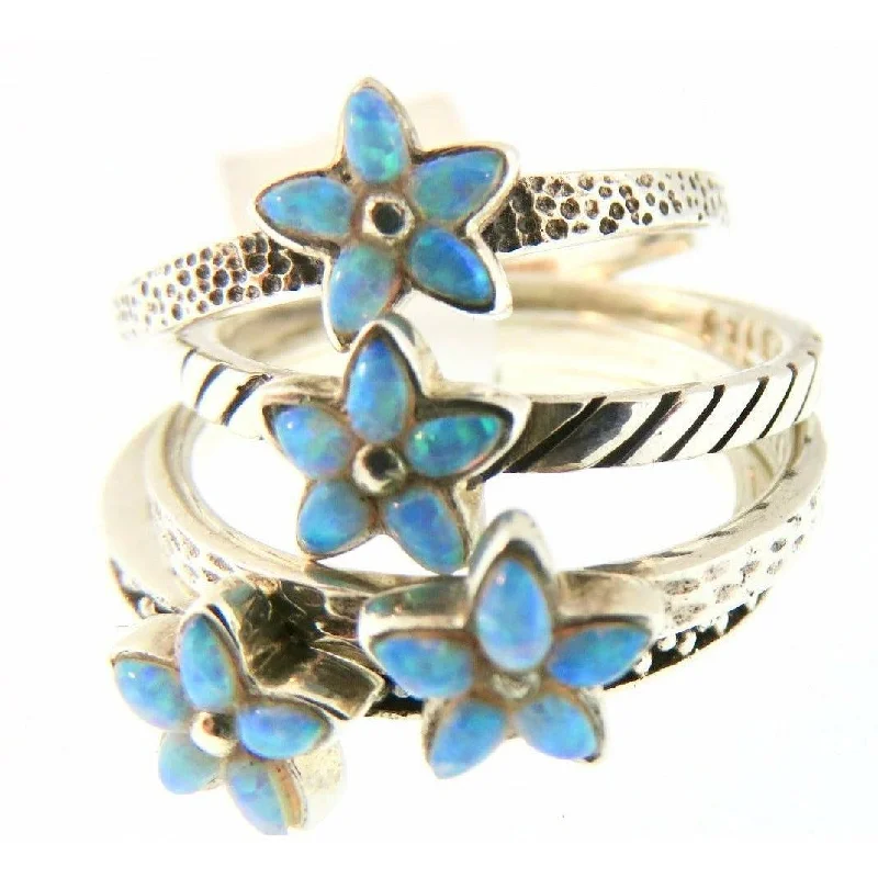 Clearance Sale On High-End Jewelry Collections Peyote Bird Designs Flower Turquoise Stack Bands Clearance Sale On High-End Jewelry Collections Peyote Bird Designs Flower Turquoise Stack Bands