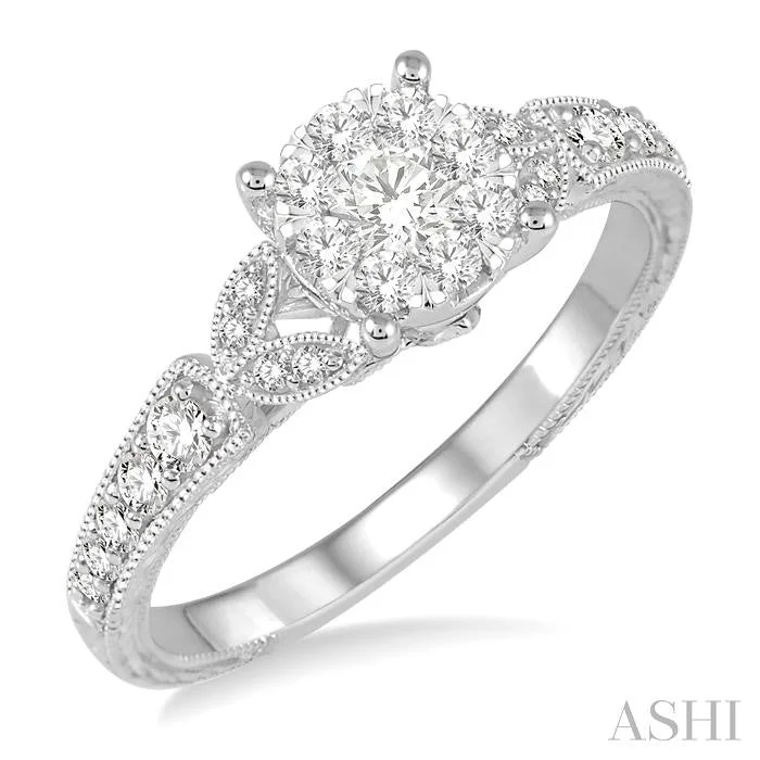 Luxury Jewelry Now At Special Promotional Rates ROUND SHAPE LOVEBRIGHT DIAMOND ENGAGEMENT RING