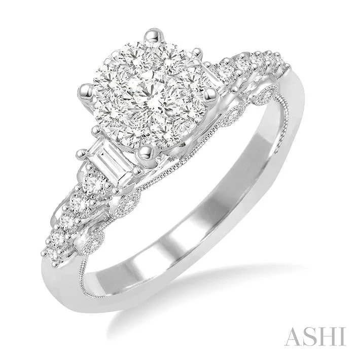 Bestselling Jewelry At Special Promotional Rates ROUND SHAPE LOVEBRIGHT DIAMOND ENGAGEMENT RING
