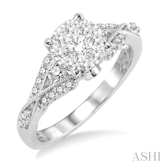 Stunning Jewelry Pieces At The Lowest Prices Ever ROUND SHAPE LOVEBRIGHT DIAMOND ENGAGEMENT RING