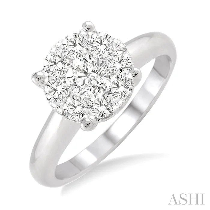 Huge Savings On Premium Jewelry Styles ROUND SHAPE LOVEBRIGHT ESSENTIAL DIAMOND ENGAGEMENT RING