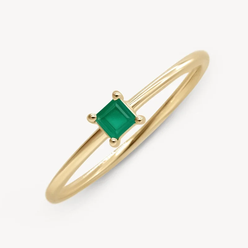 Special Deals On Handcrafted And Designer Jewelry Square Emerald Solitaire Ring