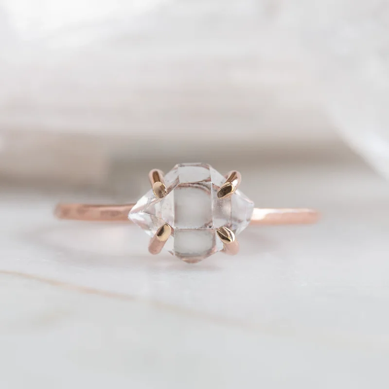 The Herkimer Diamond Ring | Rose Gold Filled