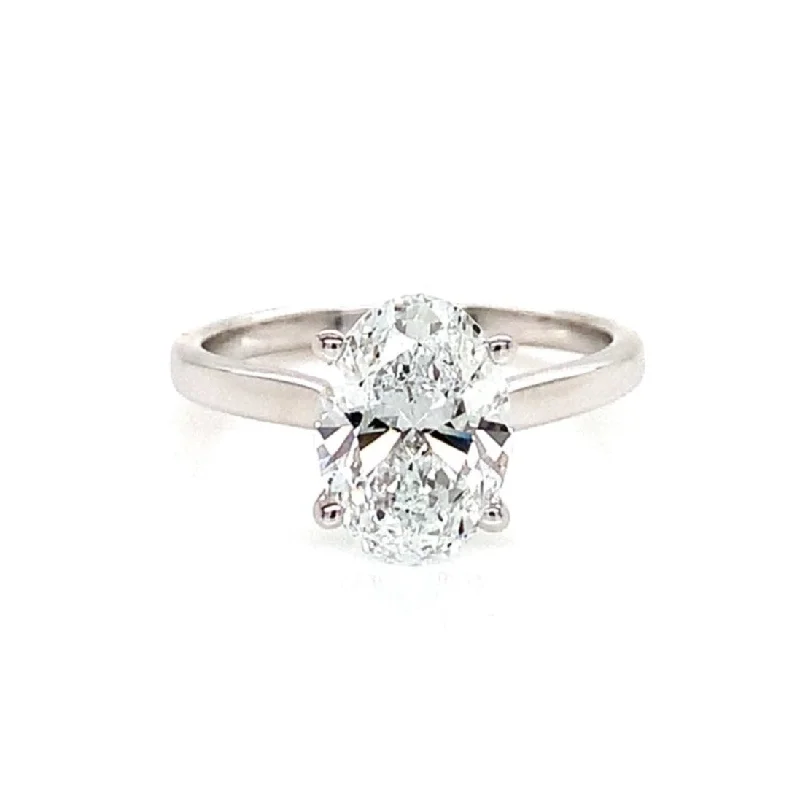 Shine Bright With Our Special Jewelry Promotions 14K 2.33ct Solitaire Laboratory Grown Oval Diamond Engagement Ring