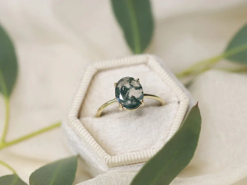 Limited-Stock Jewelry Sale – Once It's Gone, It's Gone Oval Faceted Moss Agate Ring Limited-Stock Jewelry Sale – Once It's Gone, It's Gone Oval Faceted Moss Agate Ring