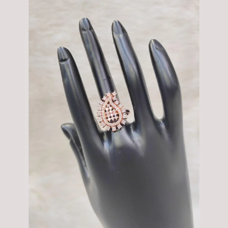 Shine Bright With Our Special Jewelry Promotions Aamrapali Rose Gold Plated Austrian Stone Ring
