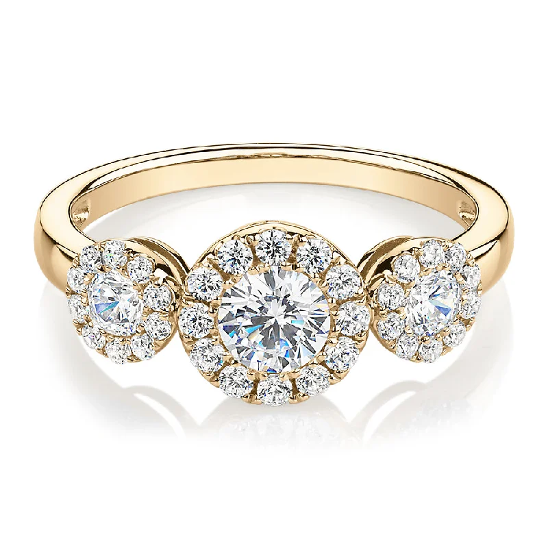 Luxury Jewelry At Budget-Friendly Prices – Grab Yours Now Celeste Dress ring with 1.02 carats* of diamond simulants in 10 carat yellow gold