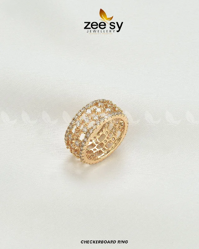 Unbeatable Offers On Luxury And Everyday Jewelry Checkerboard Ring