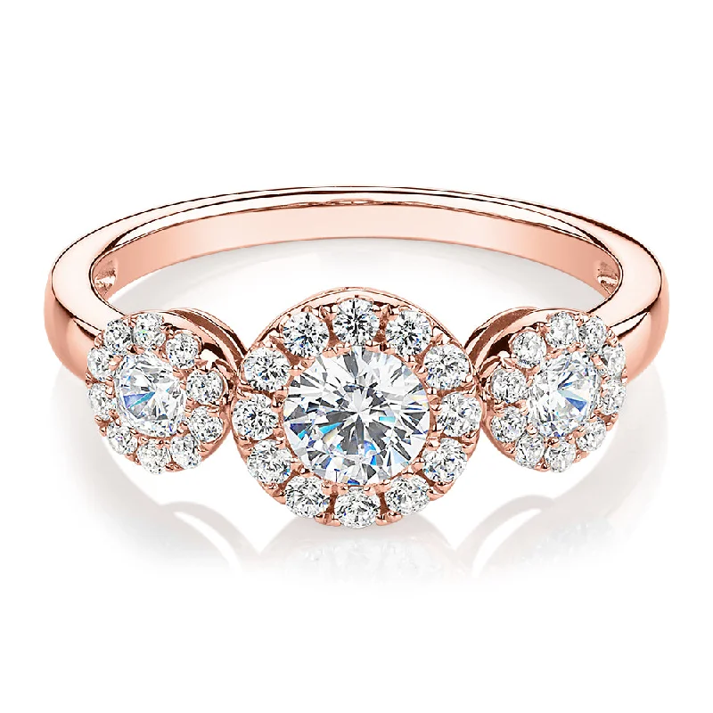 Flash Sale On Stunning Jewelry – Don't Miss Out Celeste Dress ring with 1.02 carats* of diamond simulants in 10 carat rose gold