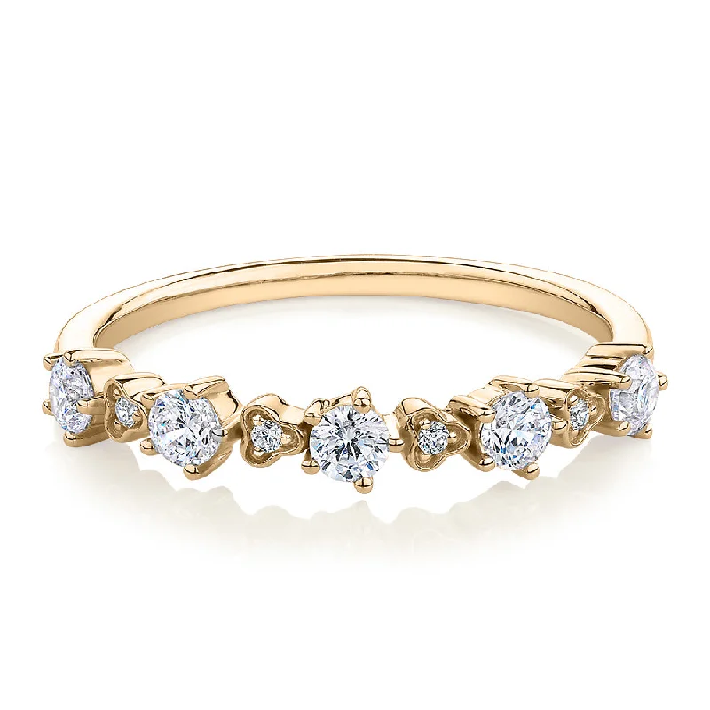 Luxury Meets Affordability – Jewelry Sale Live Now Wedding or eternity band with 0.32 carats* of diamond simulants in 10 carat yellow gold