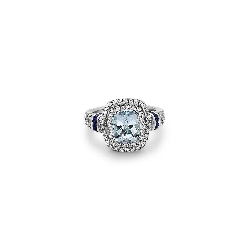 Trendy Minimalist Jewelry For Everyday Wear Pastel Diamond Cushion Ring