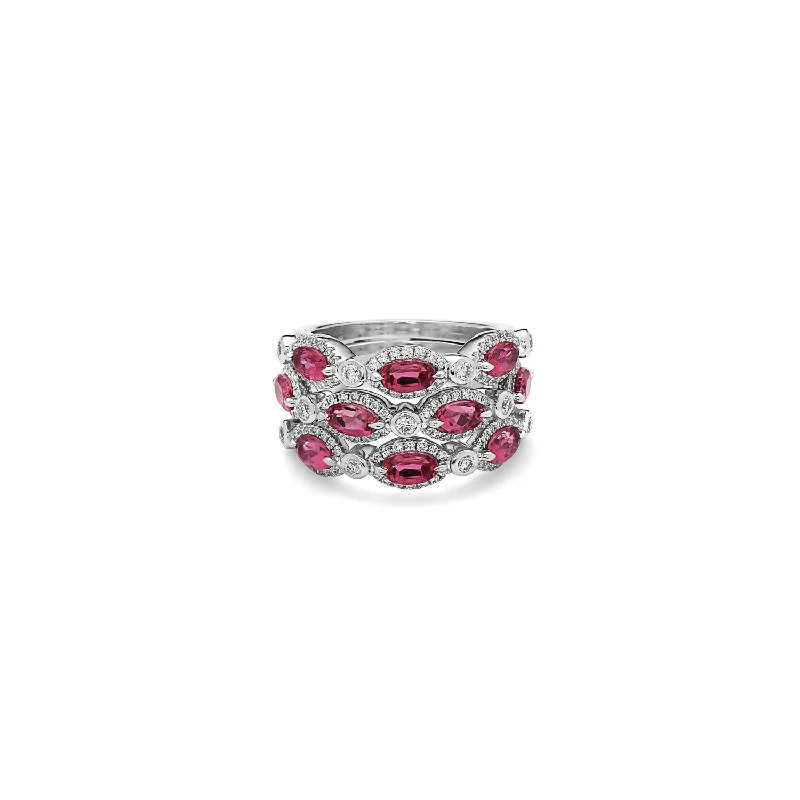 Grab Stylish Jewelry Before The Sale Ends Pastel Diamond Firefly Triple Ring