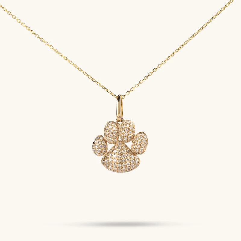 Shop Dazzling Rings, Earrings, And More At Special Discounts Diamond Paw Print Necklace