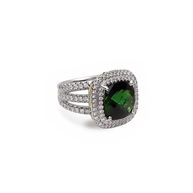 Shop Dazzling Jewelry With Special Promotional Discounts Pastel Diamond Split-Band Cushion Ring