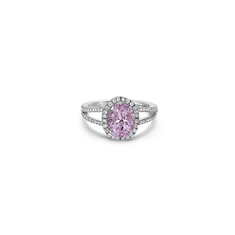 Timeless Elegance, Temporary Discounts – Act Fast Pastel Diamond Split-Band Oval Ring Timeless Elegance, Temporary Discounts – Act Fast Pastel Diamond Split-Band Oval Ring