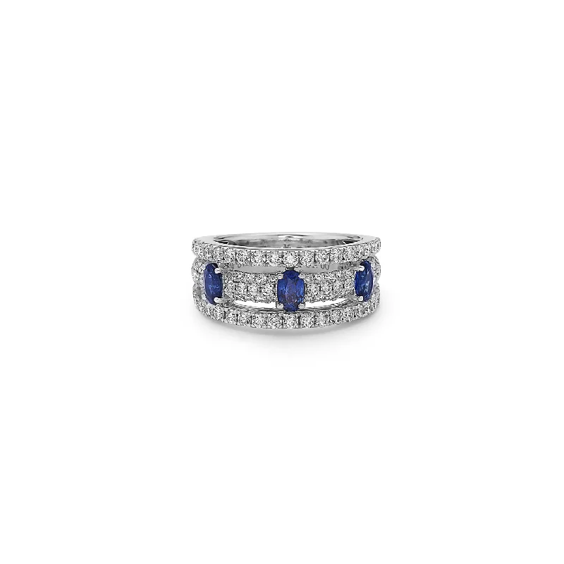 Timeless Elegance At Unbelievable Discounts Diamond Tri-Layer Ring