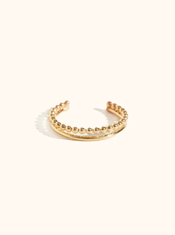 Handmade Pearl Jewelry For Timeless Elegance Double Cuff Ring