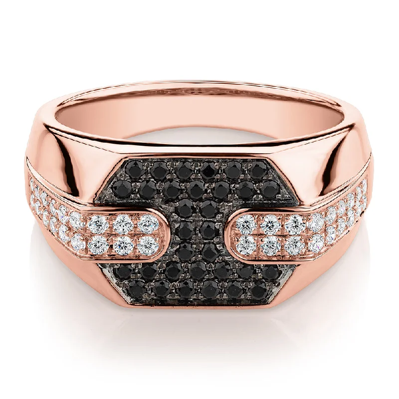 Unique Jewelry Designs Now At Discounted Rates Dress ring with 0.63 carats* of diamond simulants in 10 carat rose gold