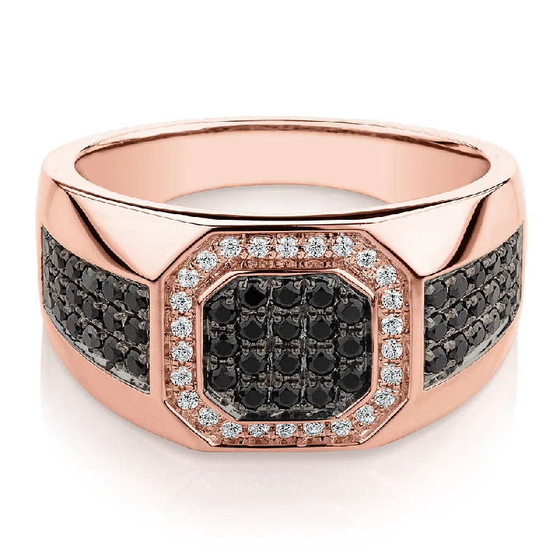 Clearance Sale On High-End Jewelry Collections Dress ring with 0.66 carats* of diamond simulants in 10 carat rose gold