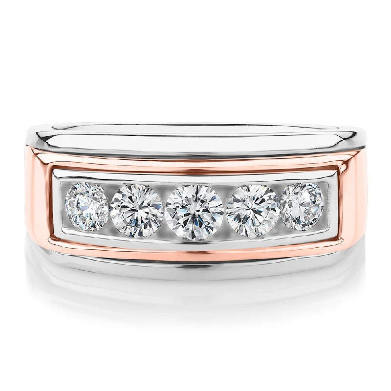 Personalized Jewelry Sale – Unique Pieces At Great Prices Dress ring with 1.01 carats* of diamond simulants in 10 carat rose gold and sterling silver