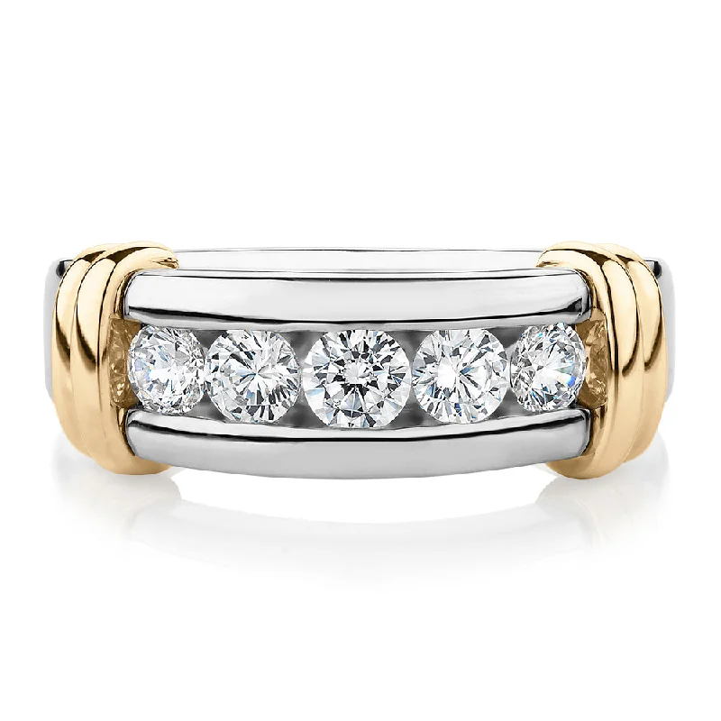 Exclusive Jewelry Bundles At Discounted Rates Dress ring with 1.01 carats* of diamond simulants in 10 carat yellow gold and sterling silver