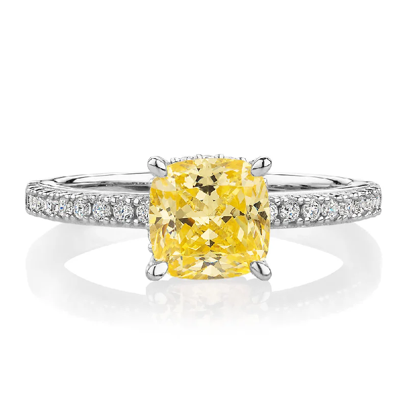 Exclusive Jewelry Sale – Limited-Time Discounts Dress ring with 1.52 carats* of diamond simulants in sterling silver