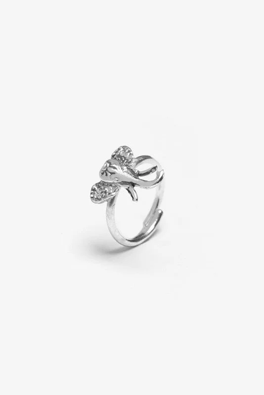 Dainty Floral Jewelry For Feminine Elegance Elephant Sterling Ring