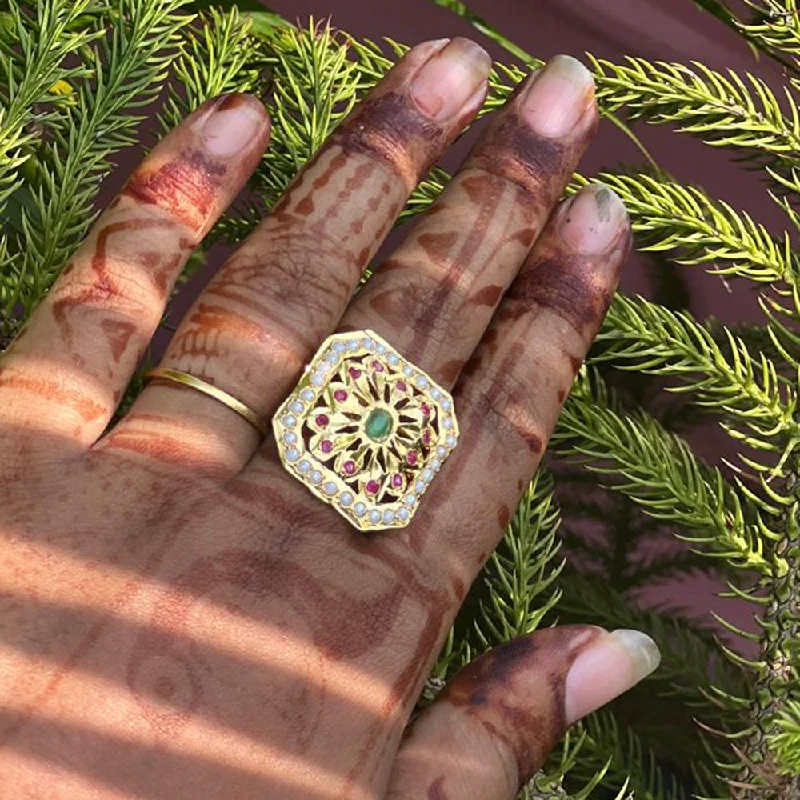 Limited-Time Jewelry Sale – Don't Miss These Deals Everlasting Jadau Gold Plated Pota Stone And Pearls Jadau Ring Limited-Time Jewelry Sale – Don't Miss These Deals Everlasting Jadau Gold Plated Pota Stone And Pearls Jadau Ring