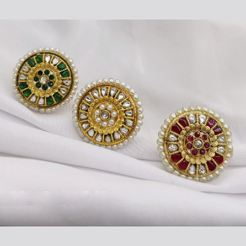 Best-Selling Jewelry Styles Now At Exclusive Discounts Fancyla Gold Plated Austrian And Pearls Stone Rings