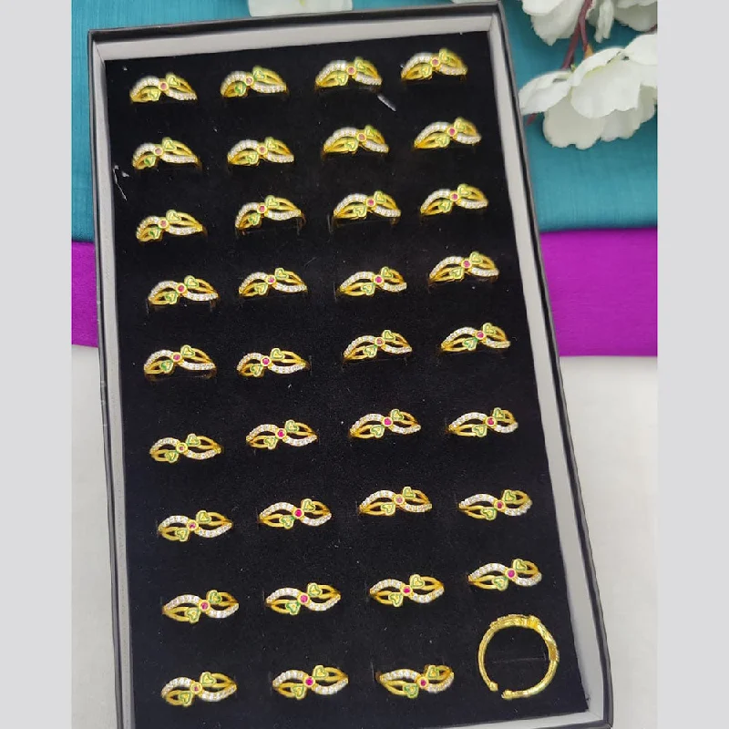 Unmissable Deals On Handmade Jewelry Collections Fancyla Gold Plated Austrian Stone Rings Combo