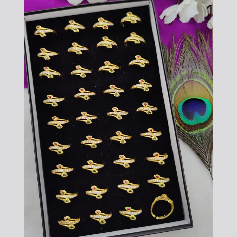 Elegant Necklaces And Bracelets At Limited-Time Offers Fancyla Gold Plated Austrian Stone Rings Combo