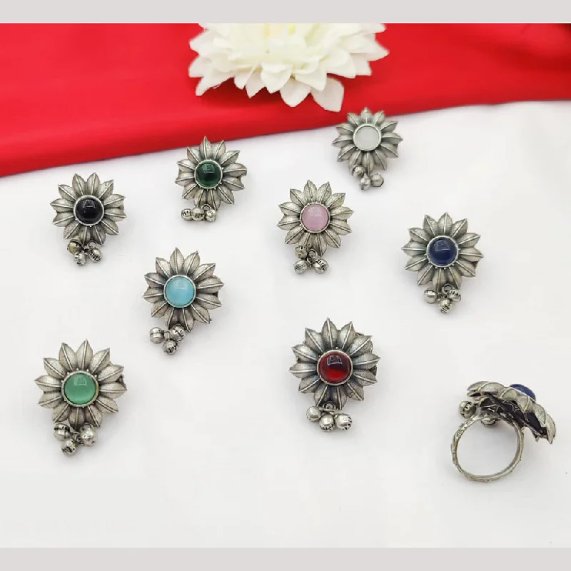 Unlock Unbeatable Jewelry Deals Before They’Re Gone Fancyla Oxidised Plated Kundan  Stone And Ghungroo Rings