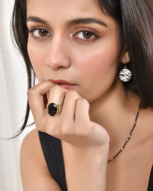 Exclusive Jewelry Sale – Shine For Less Gilded Harmony Gemstone Ring