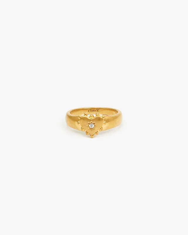 Shop Dazzling Rings, Earrings, And More At Special Discounts Heart Signet Ring