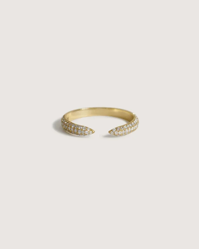 Customized Silver Jewelry For Unique Style Ennis Pavé Cuff Ring Diamond