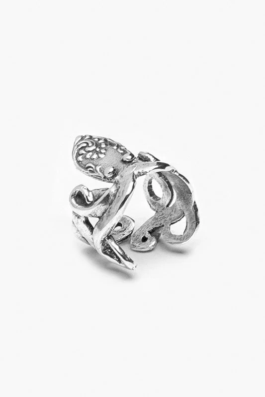 Final Call For Exquisite Jewelry At Reduced Rates Octopus Sterling Silver Spoon Ring