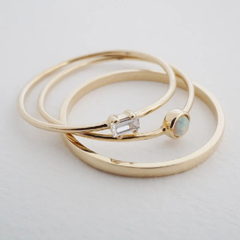 Limited-Time Jewelry Sale – Elegant Styles At Less Opal Solitaire Ring, 14k Gold