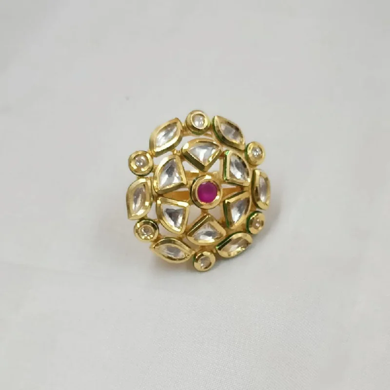 Shop Stylish Jewelry Now And Save Big Padmawati Bangles Gold Plated Kundan Stone Adjustable Ring