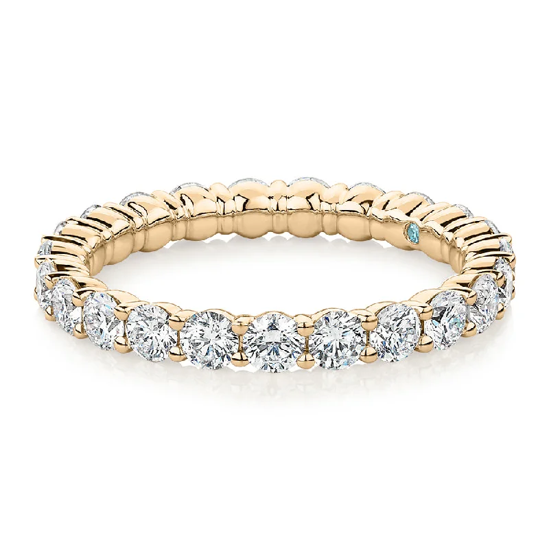 Get The Best Deals On Timeless Jewelry Pieces Premium Laboratory Created Diamond, 1.86 carat TW round brilliant all-rounder wedding or eternity band in 14 carat yellow gold Get The Best Deals On Timeless Jewelry Pieces Premium Laboratory Created Diamond, 1.86 carat TW round brilliant all-rounder wedding or eternity band in 14 carat yellow gold