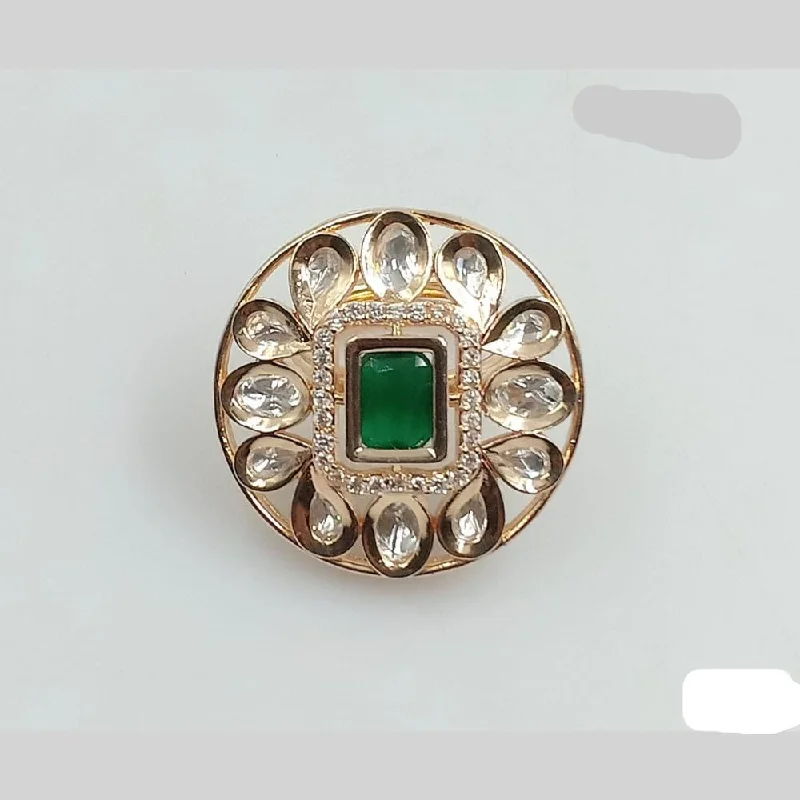 Waterproof Stainless Steel Jewelry For Lasting Beauty Rani Sati Jewels Gold Plated Polki Kundan Stone Ring