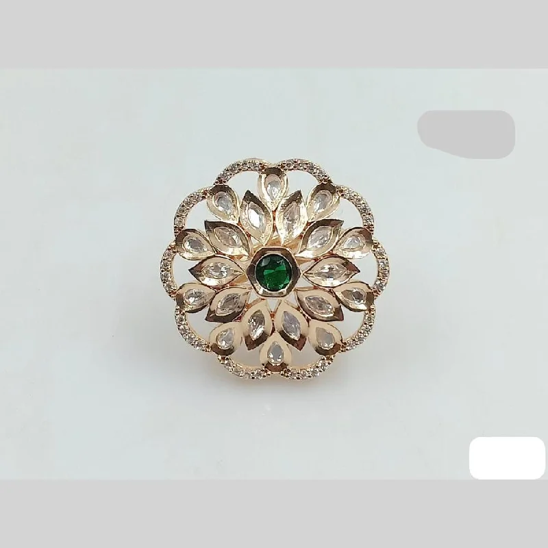 Personalized Engraved Jewelry For Meaningful Gifts Rani Sati Jewels Gold Plated Polki Kundan Stone Ring