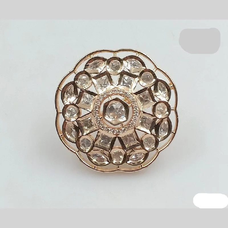 Upgrade Your Collection With Our Limited-Time Jewelry Sale Rani Sati Jewels Gold Plated Polki Kundan Stone Ring