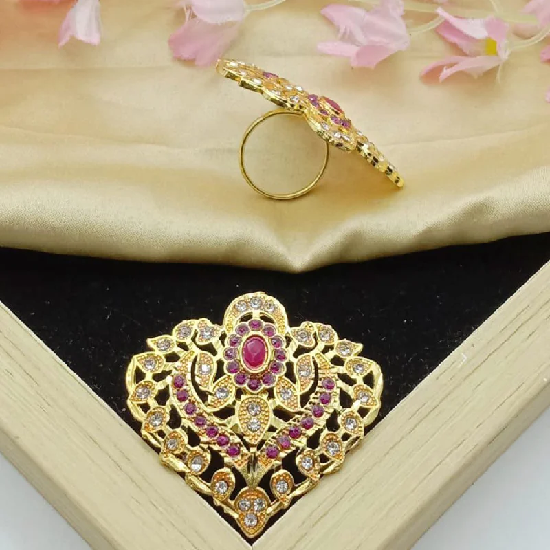 Fashion-Forward Geometric Jewelry For Contemporary Style SP Jewellery Gold Plated Pota Stone And Austrian Stone Ring (1 Piece Only) Fashion-Forward Geometric Jewelry For Contemporary Style SP Jewellery Gold Plated Pota Stone And Austrian Stone Ring (1 Piece Only)