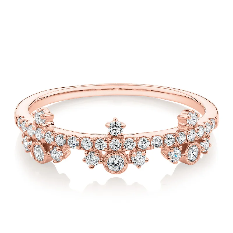 Shop Fine Jewelry With Amazing Deals Wedding or eternity band with 0.35 carats* of diamond simulants in 10 carat rose gold Shop Fine Jewelry With Amazing Deals Wedding or eternity band with 0.35 carats* of diamond simulants in 10 carat rose gold