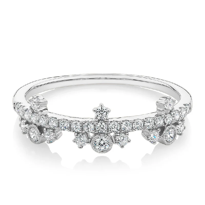 Jewelry Deals That Outshine The Rest Wedding or eternity band with 0.35 carats* of diamond simulants in 10 carat white gold Jewelry Deals That Outshine The Rest Wedding or eternity band with 0.35 carats* of diamond simulants in 10 carat white gold