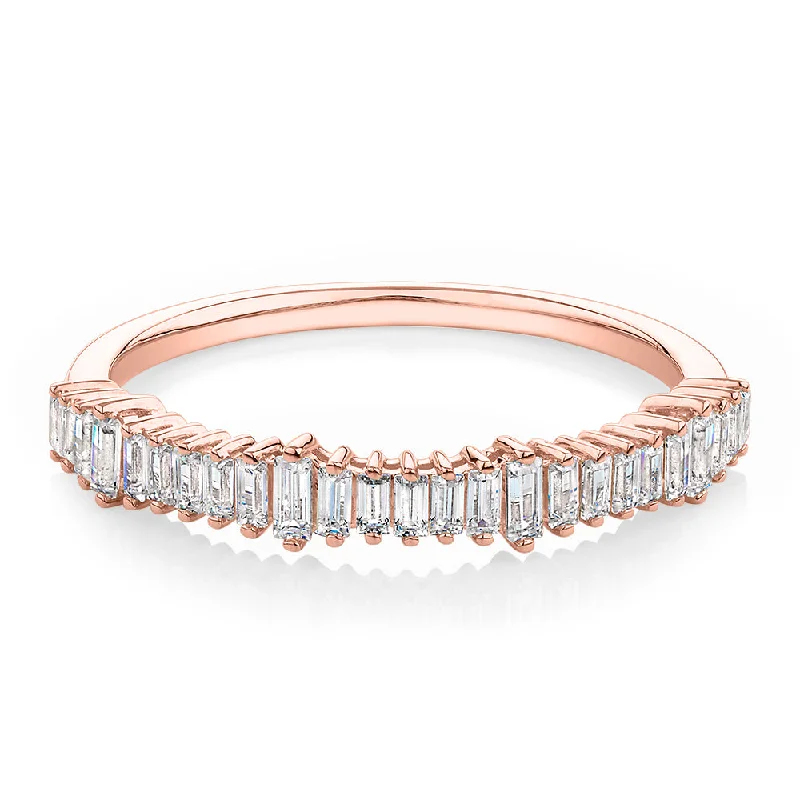 Premium Diamond Jewelry For Unforgettable Moments Wedding or eternity band with 0.48 carats* of diamond simulants in 10 carat rose gold