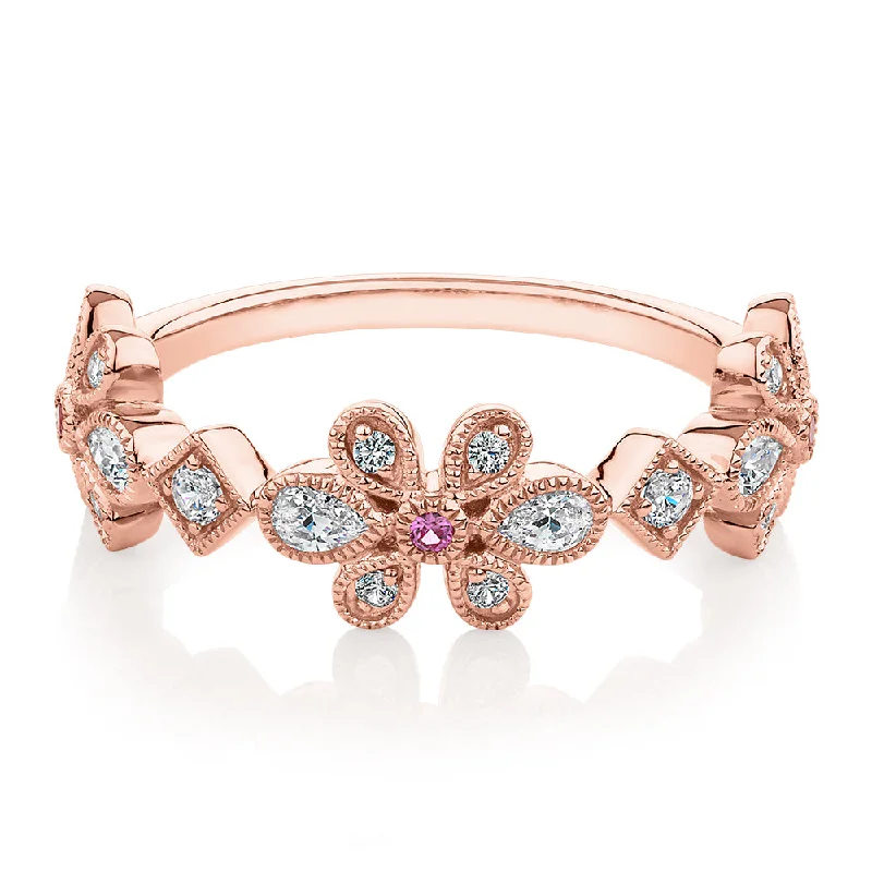 Timeless Jewelry, Timeless Savings – Don't Wait Wedding or eternity band with 0.98 carats* of diamond simulants in 10 carat rose gold