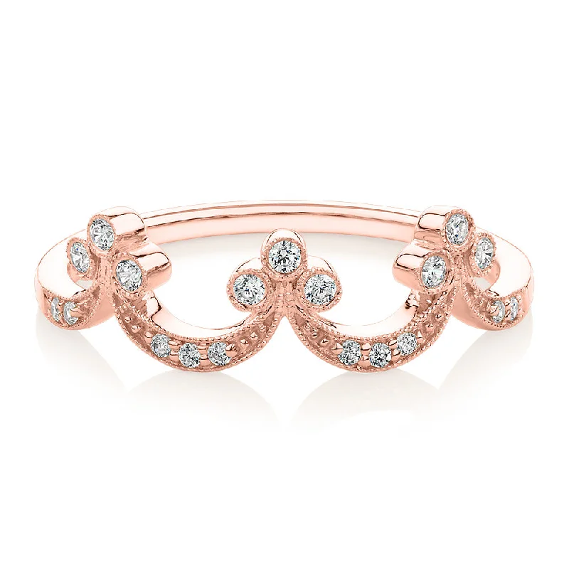 Accessorize For Less – Luxury Jewelry At Affordable Prices Wedding or eternity band with diamond simulants in 10 carat rose gold